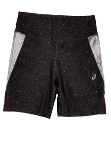 Asics Shine Women Size L Bike Shorts Pink Black Variegated - Picture 1 of 11
