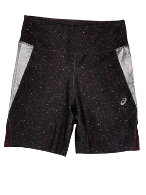 Asics Shine Women Size S Bike Shorts Pink Black Variegated  - Image 1 of 4