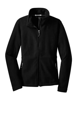 NEW Port Authority L217 Ladies LARGE Fleece Jacket BLACK FULL ZIP - Image 1 of 4