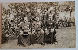 C 1910 RPPC ROMAN CATHOLIC CLERGY BISHOPS CASSOCKS PECTORAL CRUCIFIXES HATS ** - Picture 1 of 2