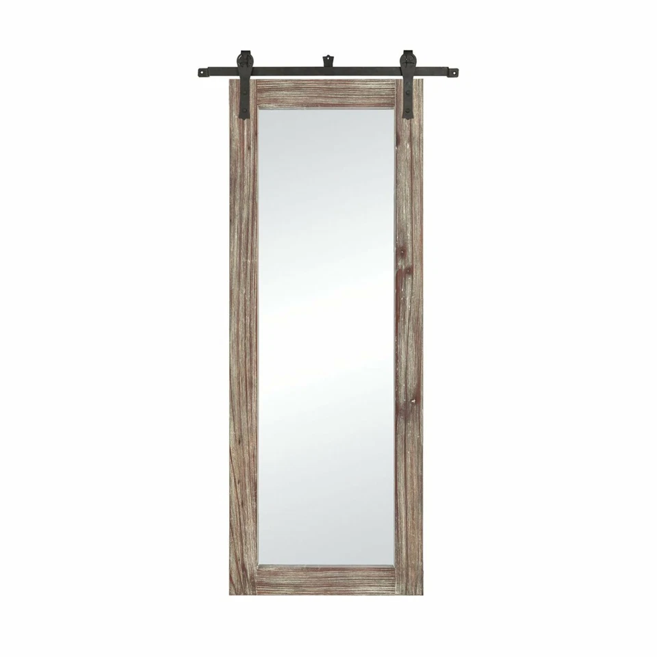 BARN DOOR FRAMED MIRROR - TALL 67'' x 25'' - Image 1 of 1