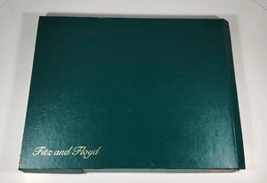 FITZ & FLOYD PLACEMATS GREEN & GOLD WITH ORIGINAL BOX TATAMI 10/64-GR - Picture 1 of 11