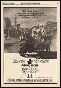 THE GREAT SCOUT & CATHOUSE THURSDAY - Original 1976 Trade AD/ poster_ Lee Marvin - Picture 1 of 1