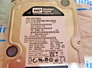Western Digital WD1001FAES-60Z2A0 1TB (1000 GB) Caviar Black 3.5" HDD Low Hours - Afbeelding 1 van 1