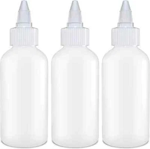 Leak Proof Condiment Squeeze Bottles 4 OZ Twist Cap 3-Pack BPA Free - Picture 1 of 4