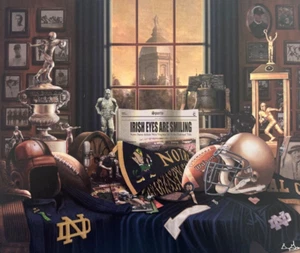 Noter Dame Fighting Irish Football Open Edion Tribute Print Irish Tradition - Picture 1 of 24
