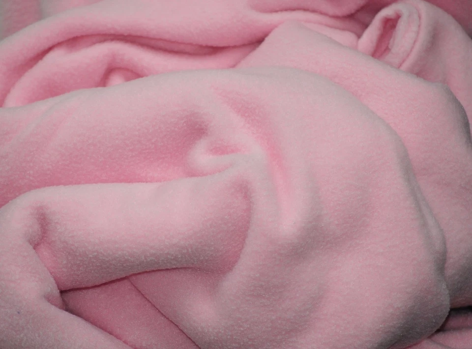 Fleece Solid Polar Fleece Fabric Pink Sold By The Yard 60" Wide warm cozy - Image 1 of 1