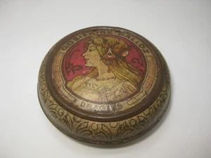VINTAGE ADVERTISING GOSIERINE DALLOZ MEDICAL DRAGEES ART NOUVEAU LITHO TIN BOX - Picture 1 of 8