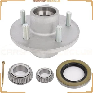 Bearings with trailer Galvanized hub 5 on 4.5" For 3500 lbs axle 44649 X 68149 - Picture 1 of 6