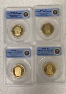 2009 S Presidential Dollar 4 Coin Proof Set PR70 DCAM $1 - Picture 1 of 5