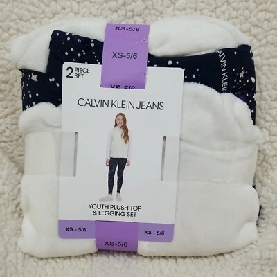Calvin Klein Juvenil Conjunto de 2 Piezas Top de Felpa Blanco y Leggings Azul Marino XS-S 5/6 NUEVO CON ETIQUETAS Foto 1 de 4