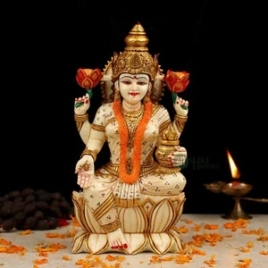 Diosa Resina Lakshmi Estatua Templo hindú Decoración del hogar Inauguración de la casa Diwali Regalos - Imagen 1 de 11