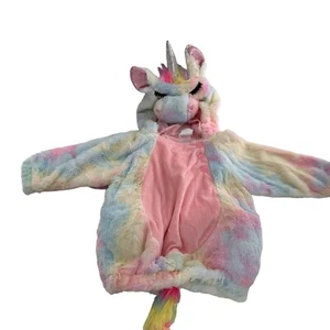 Target Unicorn Halloween Bodysuit Costume Rainbow 12-18 Months Faux Fur Baby a - Picture 1 of 10