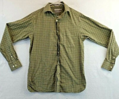 Daniel Cremieux Lightweight Green Plaid Slim Fit Long Sleeve Button Shirt Mens M - Image 1 of 4