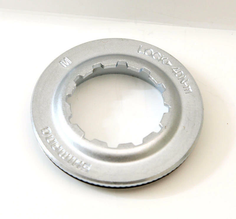 Shimano Center Lock Disc Brake Hub Rotor Lockring Silver Steel SM-RT68/RT67/RT54 - Image 1 of 1