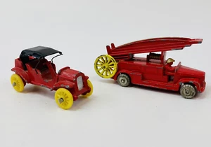 Vtg Matchbox 9-B Dennis Fire Escape Gray Wheel 1988 & Ahi 1902 Franklin Model - Picture 1 of 12