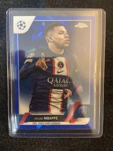 2022-23 Topps Chrome Sapphire Kylian Mbappe #100 Variation FRANCE PSG SP - Picture 1 of 2