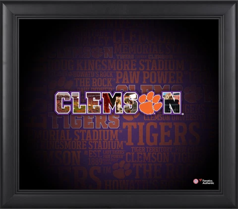 Clemson Tigers Framed 15x17 Team Heritage Collage - Fanatics Cover