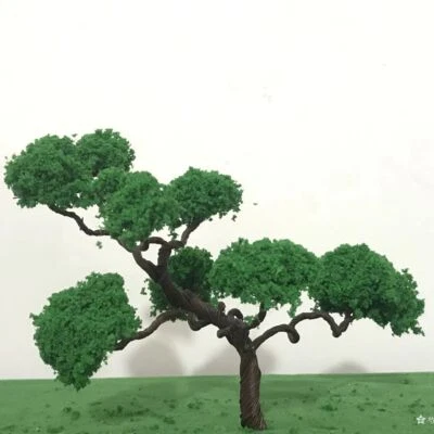 4PC 6-14CM HO/OO Scale Miniature Landscape Pine Trees Courtyard Plants Scenery - Image 1 of 4