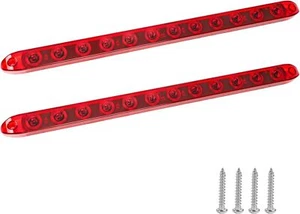 Red Trailer Light Bar,17 Inch,12 LED,Light Waterproof ,For Boat Truck RV UTV ATV - Picture 1 of 7