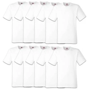 5er/10er Fruit of the Loom T-Shirt Original Blanc Homme Chemise - S M L XL XXL - Bild 1 von 4
