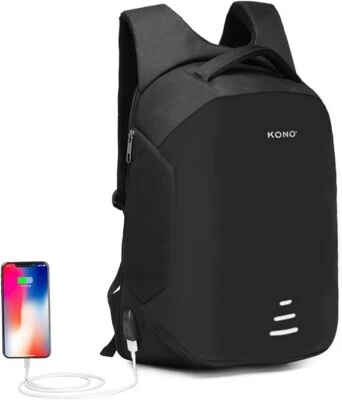 KONO Laptop-Rucksack Anti-Diebstahl-Reise-Business-Laptop-Tasche mit USB-Port - Bild 1 von 4