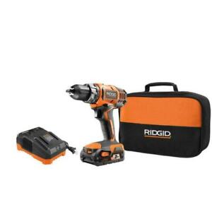 NEW - RIDGID R8600521K 18V Lithium-Ion Cordless 2-Speed 1/2 in. Compact Drill