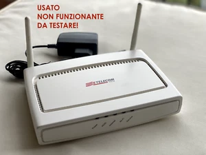Telecom Italia Modem ADSL2+ Wi-Fi USATO NON FUNZIONANTE DA TESTARE Alimentatore - Foto 1 di 8