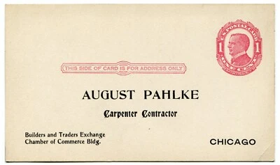 Scott #UX24 - U.S -1910's - Unused Advertising Postal Card - Chicago - Image 1 of 2