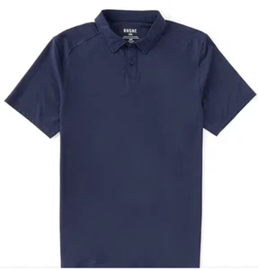 Rhone Navy Blue Delta Pique Short Sleeve Polo Shirt Performance Men NEW NWT - Picture 1 of 2