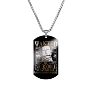 One Piece Sir Crocodile Kette Anhänger Anime Manga Cosplay  Wanted  - Afbeelding 1 van 1