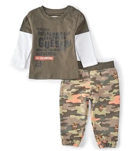 NWT! Boy's Baby Guess 2 PC Camo Set 24 months - Picture 1 of 2