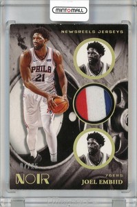 2020-21 Panini Noir Newsreels Jerseys Prime Joel Embiid Philadelphia 76Ers 07/25