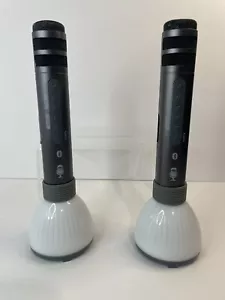 Singing Machine SMM498 2er Pack Duett Karaoke Mikrofone mit tragbarem Bluetooth Sp - Bild 1 von 9