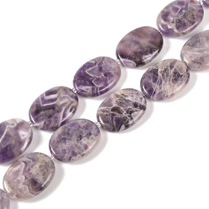 Amethyst Smooth Oval Shape Beads 30x40mm 15.5" Strand - Picture 1 of 2