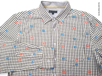 Smash Brand Mens Shirt Size: Large Accented Checkered Long Sleeve - Image 1 of 4