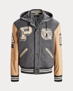 Giacca Polo Ralph Lauren rara 1967 squadra sci Letterman Varsity taglia XL - Foto 1 di 23