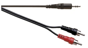 Screened 3.5mm Stereo Mini Jack Plug To 2x Phono Plugs 1.2m SOUNDLAB A121B *NEW* - Picture 1 of 1