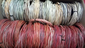 14  ft coil, pair Western Electric 22ga CLOTH, SILK, ENAMEL, SOLID CORE 1930s - Picture 1 of 2