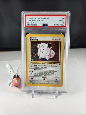 PSA 9 MINT Clefairy 6/130 - Unlimited Base Set 2 2000 - Holo Rare - Image 1 of 4