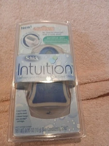 Schick Intuition Plus Sensitive Care Razor Handle + 2 Cartridges - Picture 1 of 7