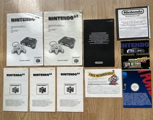 Original Nintendo N64 Instruction Manuals Consumer Information Leaflets Book Lot - Picture 1 of 21