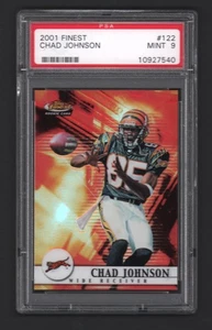Chad Johnson Bengals 2001 Topps Finest #122 Rookie Card 0205/1000 Rc PSA 9 - Picture 1 of 2