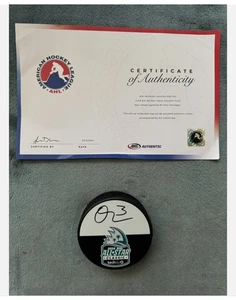 OLEN ZELLWEGER #3 2024 All Star Classic SIGNED PUCK With AHL Certificate - Picture 1 of 4