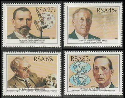 Stamps South Africa 1991 South African Scientists Sc#810_13 MNH - Image 1 of 2