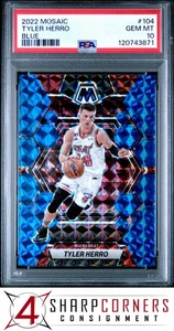Panini Mosaic Blue Prizm #104 Tyler Herro 2022 #/199 Pop 2 PSA 10 - Imagen 1 de 2