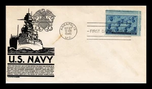 DR JIM STAMPS US COVER WORLD WAR II NAVY FDC SCOTT 935 ANDERSON CACHET - Picture 1 of 2