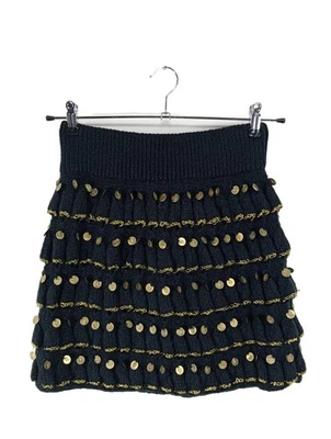 MANOUSH High Waist Rock Damen Rock Gr. DE 38 goldfarben-schwarz Elegant - Bild 1 von 4