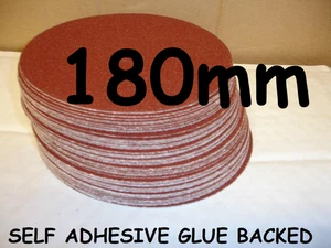 180mm - 7 inch -Self Adhesive Sanding Discs 40 - 240 Grit PSA Sticky Backed Pad - Picture 1 of 2