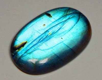 91 Ct TOP 100% Natural Azul Oscuro Fuego Labradorita Ovalado Cabujón Piedra... - Imagen 1 de 2